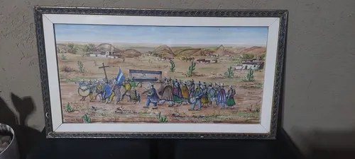 Dibujo Cuadro Dibujo Raro Procesion Norteña Consultar Stock