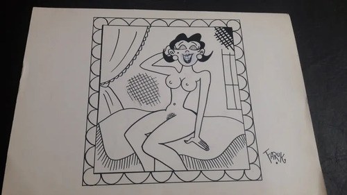 Dibujo Desnudo Faruk Orig. Fibra. Consultar Stock