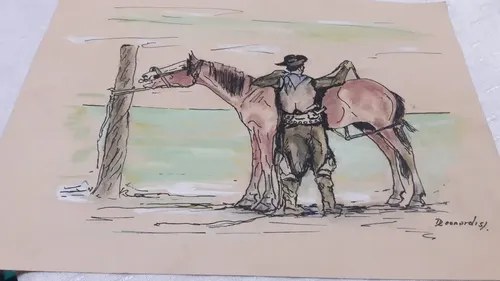 Dibujo Gaucho D.leonardis Orig. Consultar Stock