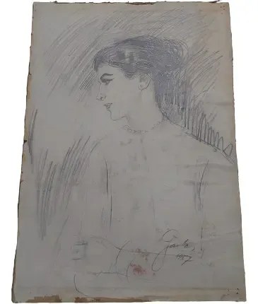 Dibujo Lápiz Dama A. Gantes 57 Consultar Stock
