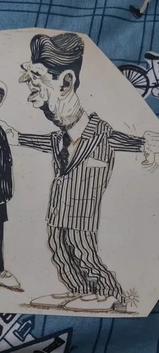 Dibujo Tinta Raul Perrone Reagan Dolar Consultar Stock - 3