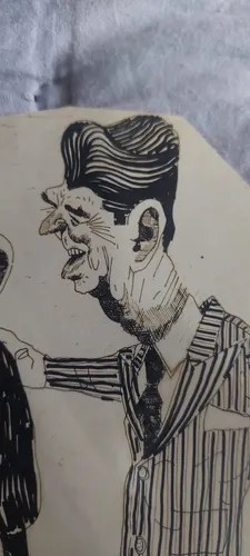 Dibujo Tinta Raul Perrone Reagan Dolar Consultar Stock - 8