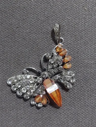 Dije Colgante Fantasia Mariposa Consultar Stock Plateado