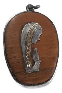 Dije Colgante Plata Madera Virgen Consultar Stock