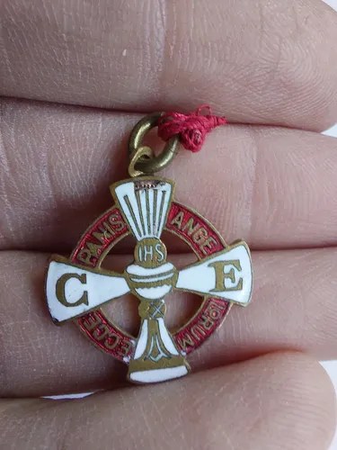 Dije Colgante Vintage Ecce Panis Religioso Consultar Stock Dirado