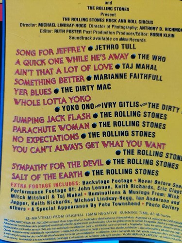 Dvd Rolling Stones Circus Colecc Consultar Stock - 10