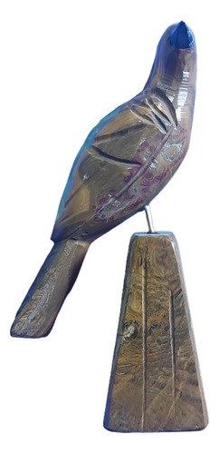 Escultura Pájaro Onix Tallado Consultar Stock Marrón