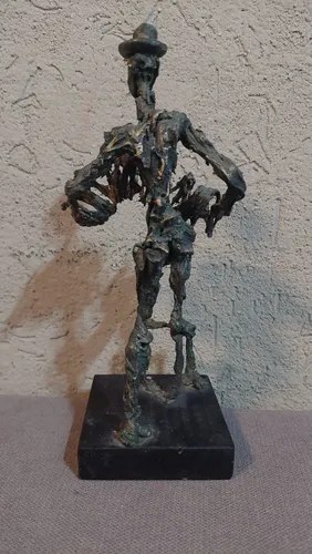 Escultura Tango Bandoneon Hierro Yeso Consultar Stock Negro