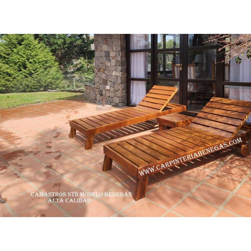 camastros reposeras de madera