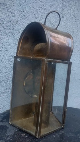 Farol Viejo Bronce Tipo Ferrocarril Consultar Stock - 3