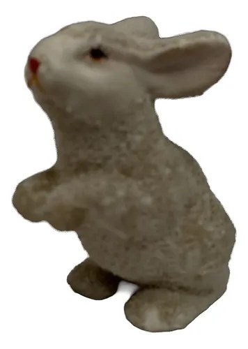 Figura Conejo Porcelana Miniatura Muy Lindo Consultar Stock Blanco