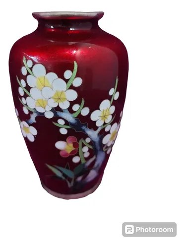 Florero Esmalte Japonés Bordo Ginbari Consultar Stock Lisa