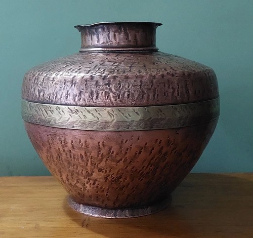 Florero Vaso Viejo Cobre , Bronce Consultar Stock Terracota Jarrón