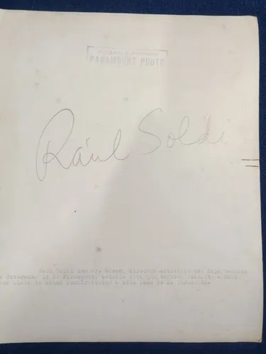 Foto Vieja Raúl Soldi Paramount Consultar Stock - 3
