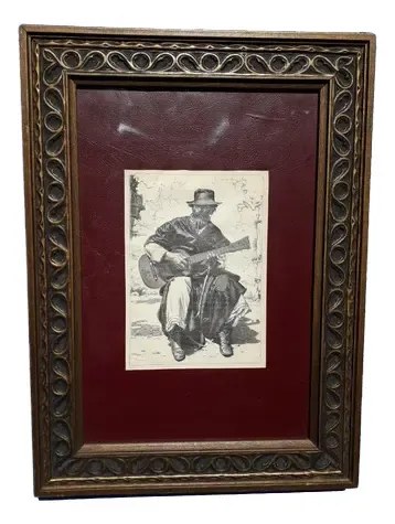 Grabado Gaucho Argentino 1895 Enmarcado Consultar Stock