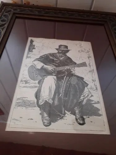 Grabado Gaucho Argentino 1895 Enmarcado Consultar Stock - 6