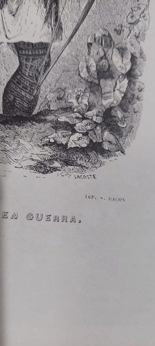 Grabado Indio Traje Guerrero 1845 G. Freres Edit Paris 1800 - 2