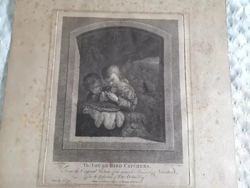 Grabado Niños Cazadores Aves 1768 W. Walker Consultar Stock - 7