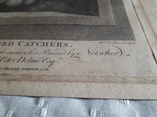 Grabado Niños Cazadores Aves 1768 W. Walker Consultar Stock - 8