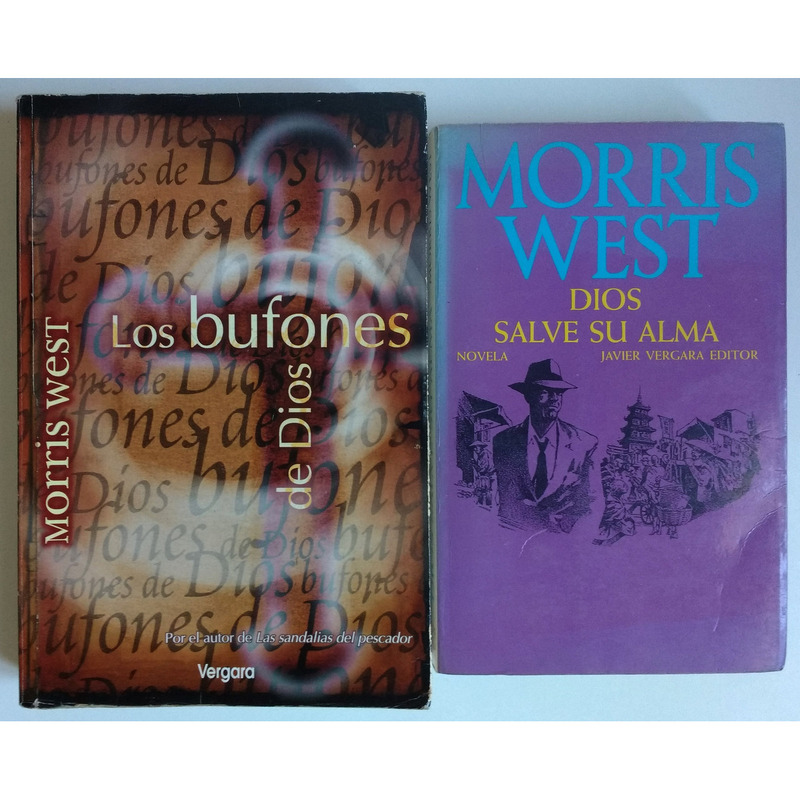 Lote 2 libros Morris West - Los bufones de Dios + Dios salve su alma