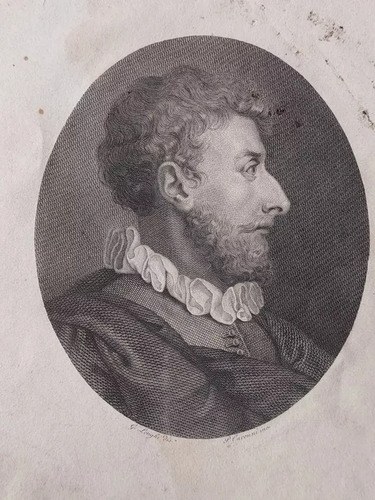 Grabado Poeta Torquato Tasso Años 1800 Consultar Stock - 3