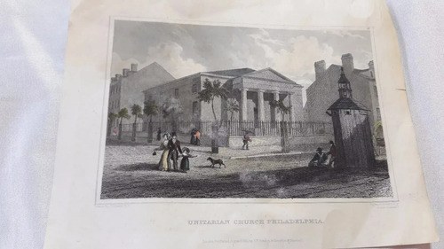 Grabado Primer Iglesia Unit Filadelfia 1831 Consultar Stock