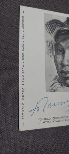Grabado Tarjet Pintor F. Ramoneda Autografia Consultar Stock - 3