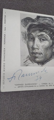 Grabado Tarjet Pintor F. Ramoneda Autografia Consultar Stock - 4