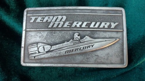 Hebilla Cinturon Lancha Team Mercury 1976 Consultar Stock Plateado Liso 1111 - 3