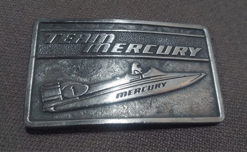 Hebilla Cinturon Lancha Team Mercury 1976 Consultar Stock Plateado Liso 1111 - 7