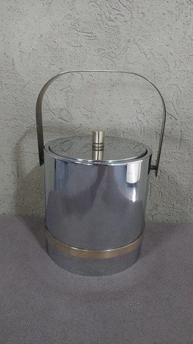 Hielera Acero Y Bronce De Diseño 70s Consultar Stock Plateado