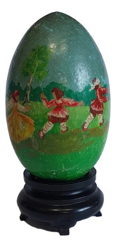 Huevo Ruso Pintad Mano Bailarinas Firmada Mk Consultar Stock - 3