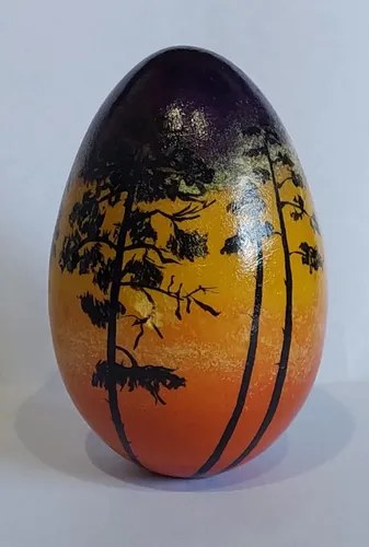 Huevo Ruso Pintado A Mano Paisaje Consultar Stock