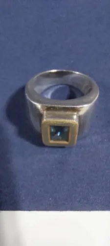 Importante Anillo Plata Flor Amatistas Consultar Stock Negro 18mm - 5