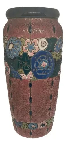 Jarron Art Deco Ceramic Rep Checa Año 1920 Consultar Stock Rosa Chicle