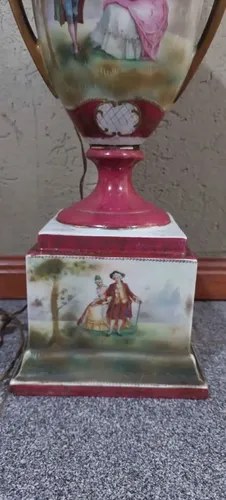 Lampara Vieja Viejo Viena Porcelana Consultar Stock - 5
