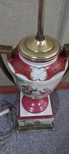 Lampara Vieja Viejo Viena Porcelana Consultar Stock - 7