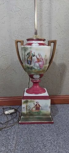 Lampara Vieja Viejo Viena Porcelana Consultar Stock - 8