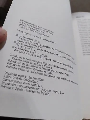Libro Como El Río Que Fluye Coelho Planeta Consultar Stock - 2