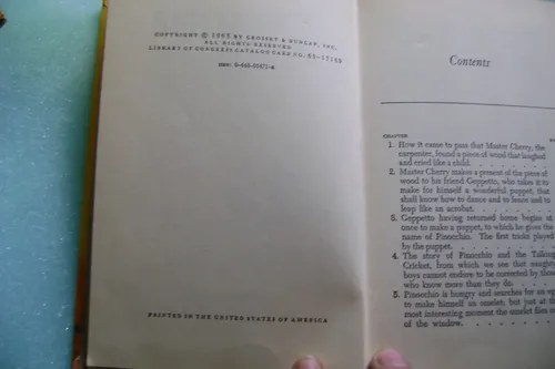 Libro Pinocho 1965 Printed Eeuu Consultar Stock - 4