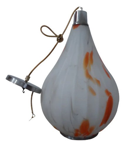 Lámpara Colgante Diseño Vidrio 45 Cm Consultar Stock Naranja
