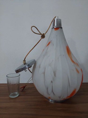 Lámpara Colgante Diseño Vidrio 45 Cm Consultar Stock Naranja - 5