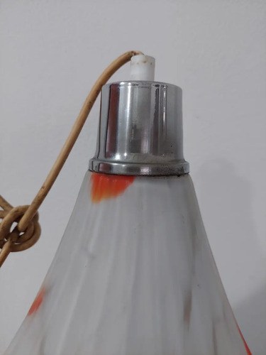 Lámpara Colgante Diseño Vidrio 45 Cm Consultar Stock Naranja - 9