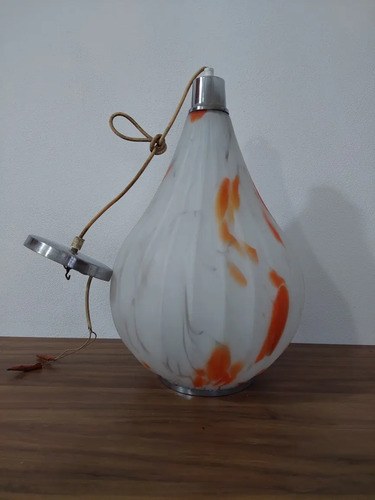 Lámpara Colgante Diseño Vidrio 45 Cm Consultar Stock Naranja - 10