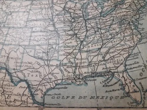 Mapa Estados Unidos En Francés 1926 Consultar Stock - 3