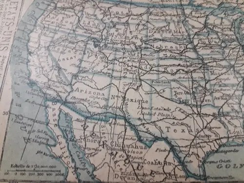 Mapa Estados Unidos En Francés 1926 Consultar Stock - 4