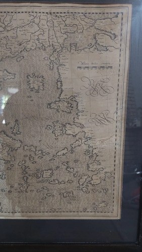 Mapa Grecia Siglo Xvii Nova Totius Enmarcad Consultar Stock - 2