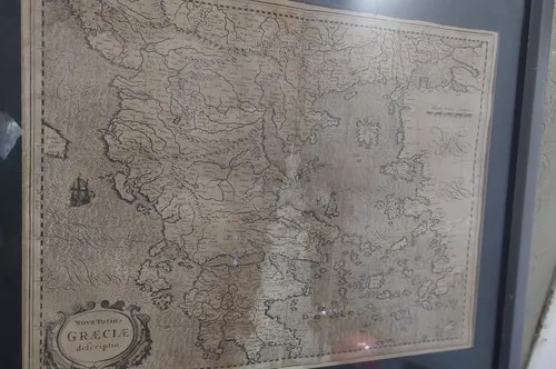 Mapa Grecia Siglo Xvii Nova Totius Enmarcad Consultar Stock - 4