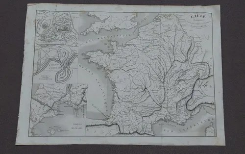 Mapa Viejo 1836 Galia Romana A.hugo Consultar Stock