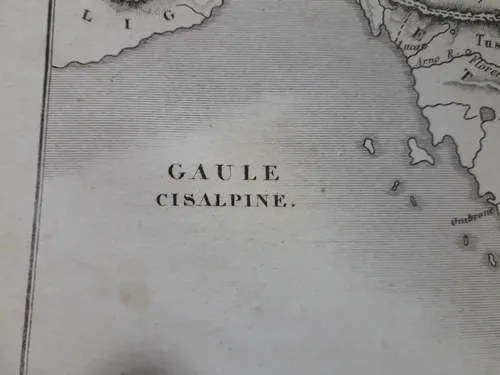 Mapa Viejo Frances 1836 Region Galia Consultar Stock - 3